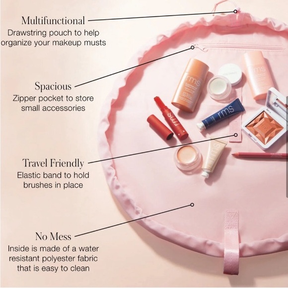 RMS Beauty Limited Edition Artist Pouch Makeup Bag - Picture 2 of 6